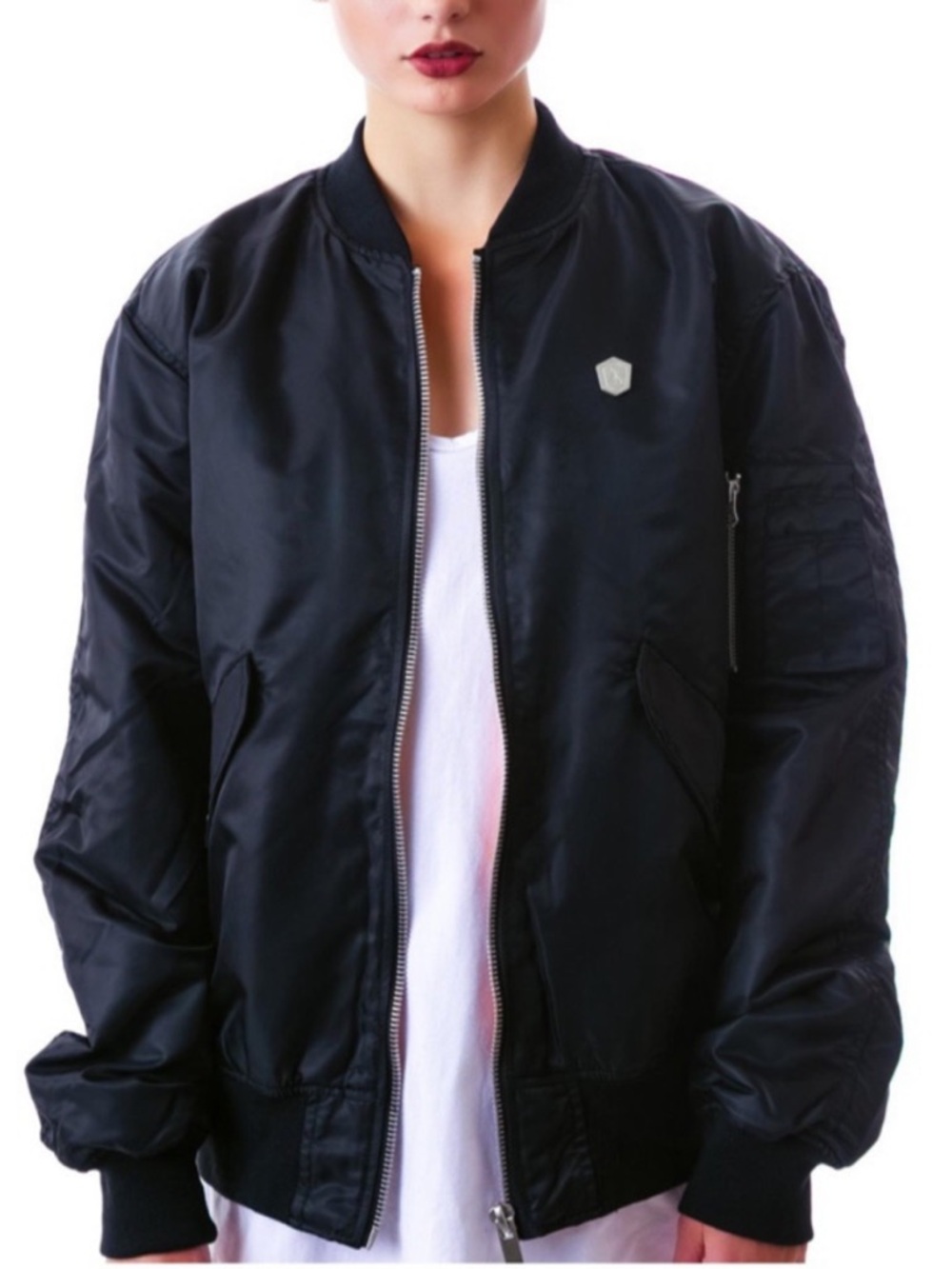 Rare! Long Clothing x OWSLA Skrillex Bomber Jacket Black/Orange Size XS Like New - Picture 2 of 12